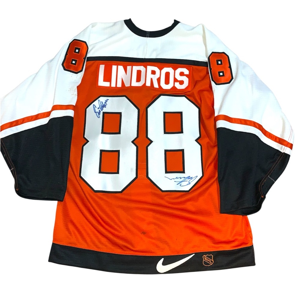 NEW NHL SIGNED Eric Lindros Philadelphia Flyers Nike Centre Ice Jersey Size 44